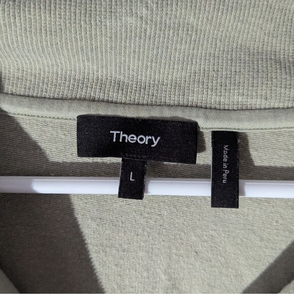 Theory Yoke Pullover Alpaca Fleece Quartet Zip Sweatshirt Women's Size Large - Picture 5 of 7